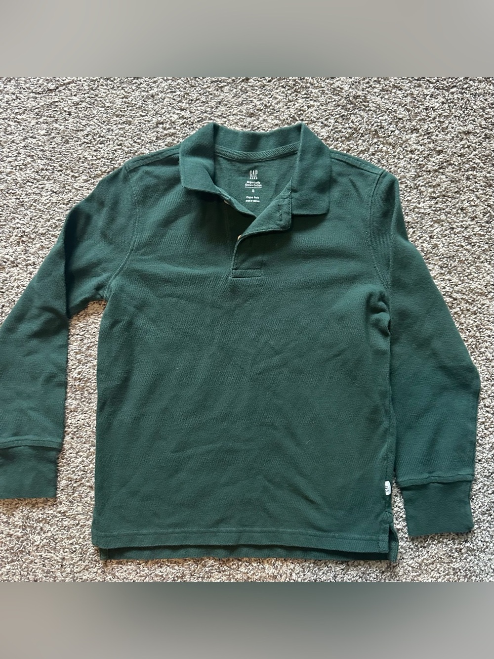 Keds Dark Green Long-Sleeve Polo for Kids